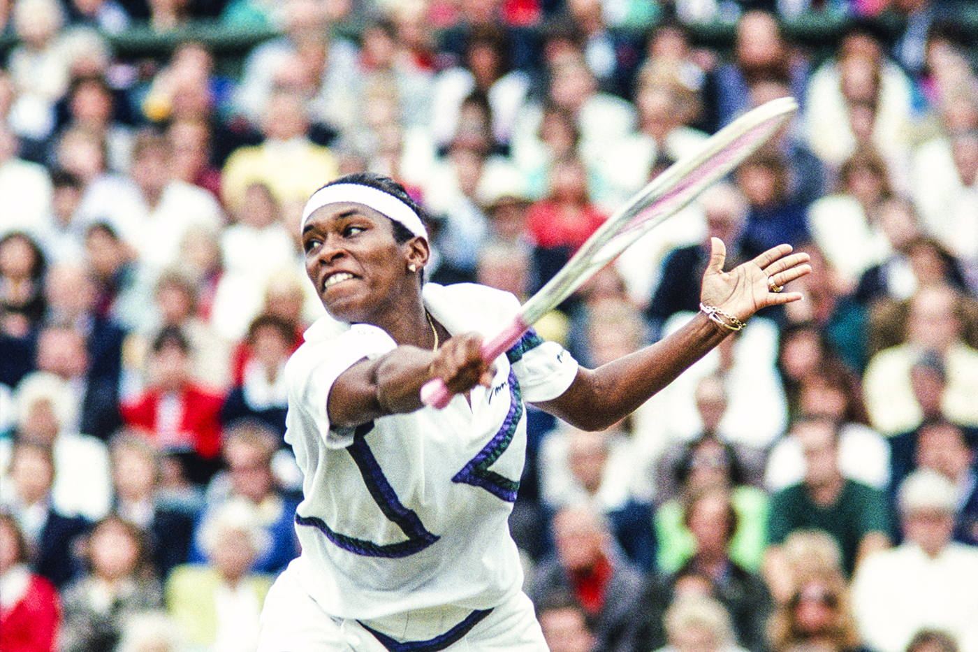 Monica Seles serves as she competes in the U.S. Open Tennis tournament in  New York, September 2, 1995. Seles is a Yugoslav-born, ethnic Hungarian,  American former world number one professional tennis player